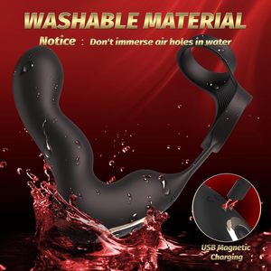 Anillo Vibrador con Control Remoto y Vibrador Anal Inflable de 10 Velocidades para Juguetes Sexuales para Hombres - Product Image 6