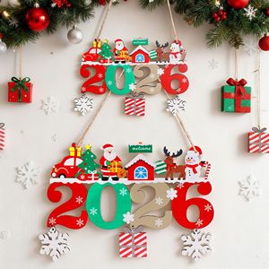 2026 <b>Christmas</b> Wooden Hanging Ornament With Snowflake Reindeer Santa <b>Tree</b> Car House Decoration For <b>Christmas</b> <b>Tree</b> New Year Party - Product Image 5