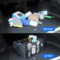 Contenedor de Organización Automotriz Ajustable e Impermeable, Caja de Almacenamiento Universal para Vehículos, Organizador para Maletero de Auto