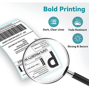 Nhà Máy Miễn Phí Mẫu A4 A6 100*150 250 300 350 500 Mỗi Cuộn Gấp Nhãn Giấy Gửi Hàng Mã Vạch Nhãn Dán Nhãn Vận Chuyển - Product Image 2