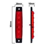 Feux externes de voiture LED 12V/24V 6 SMD LED Auto Car Bus Truck Lorry Side Marker Indicator Light Low Trailer Rear Warning Lamp