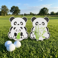 Clip Magnético para Gorra de Golf con Diseño de Panda y Bambú, con Marcador de Pelota de Golf Extraíble, Novedoso, con Logotipo Personalizado, Regalo de Golf