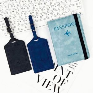Passport Cover Luggage Tag Set PU Leather <b>RFID</b> <b>Blocking</b> Portable Fashion Travel <b>Wallet</b> Card Holder Custom Logo Custom Design - Product Image 4
