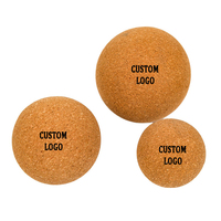 Ballon de yoga et de massage en liège naturel haute densité, personnalisable avec logo, écologique, 5/6,5/8/10 cm, pour la gym, vente en gros