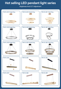 Lustre linéaire à LED dimmable avec interrupteur mural et télécommande, température de couleur réglable pour restaurant, café, bistrot - Product Image 5