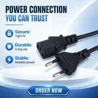 Cable de Alimentación EU Schuko 2 Pines IEC C13, Cable de Repuesto de Cobre Puro para Monitor de Computadora de Escritorio, Impresora, Compatible con Filipinas