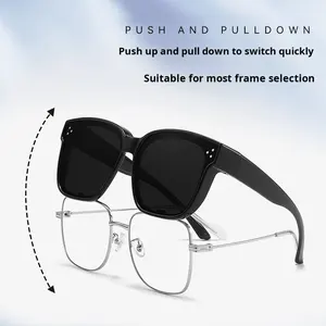 نظارات شمسية مستقطبة للقيادة في الهواء الطلق بإطار كامل مربع الشكل من TR90 مع شعار مخصص، تصميم عصري جديد متعدد الاستخدامات - Product Image 5