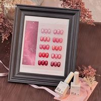 Rabia – Kit de gel UV pour ongles, 10 couleurs, motif Poème de roses, perles de verre, effet œil de chat rose, à retirer par trempage, pour salon de manucure professionnel