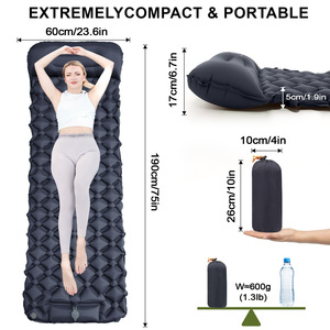 Ultra Lightweight Single Diamond TPU Inflatable Mat Modern Five-Corner Foldable Portable Sleep <strong>Tent</strong> for Outdoor Living Room Air - Product Image 2