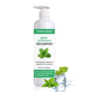 Oem Factory Custom Logo Private Label Anti-roos Natuurlijke Organische Haar Rozemarijn Mint Shampoo Groothandel Voor Vet Haar