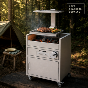 Parrilla de barbacoa de carbón de madera plegable de acero inoxidable Parrillas de asado argentino pequeño/<span class=keywords><strong>Gaucho</strong></span>/Santa María para uso doméstico para barbacoa al aire libre - Product Image 1