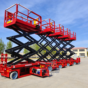 Platform Kerja Udara Portabel <span class=keywords><strong>Scissor</strong></span> Lift Hidrolik 4M 6M 8M 10M 12M Gudang Listrik 220V 380V Self-propelled - Product Image 1