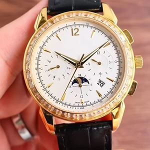 Reloj Mecánico de Lujo para Hombre, Nuevo Modelo, Luminoso, Resistente al Agua, Cronógrafo, Segundero Pequeño, Automático, Cristal de Zafiro, Caja Dorada, Esfera Blanca - Product Image 2