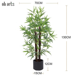 OH Arts lifelike130cm tre nhân tạo cây nhựa cây tre nhân tạo ngoài trời cho khách sạn trang trí nội thất - Product Image 2