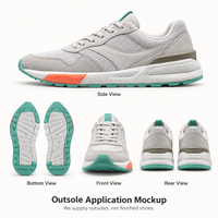 Semelle intermédiaire en EVA moulée par injection et semelle extérieure en TPR collée avec construction flexible pour les chaussures de sport et décontractées pour enfants