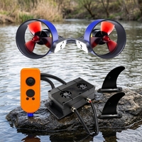 Kit/conjunto de propulsor/motor submarino APISQUEEN U5 de 24 V y 14 kg (30,8 lb) de empuje con control remoto para embarcaciones
