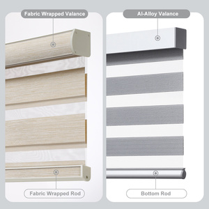 Nuevo diseño Oficina Hotel Dual Shades Blackout Persianas inalámbricas Persianas Ventana Cuadrado Cassette Cebra Cortina - Product Image 3