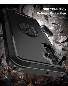 Custodia per telefono antiurto con anello di supporto ibrido 3 in 1 per Samsung Galaxy A24 A54 S22 Plus Ultra 5G <span class=keywords><strong>4G</strong></span> Cover posteriore protettiva per cellulare - Product Image 2