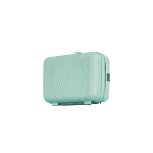 Trousse de Toilette Rigide Bleu Macaron Mignon, Résistante aux Rayures, Motif Géométrique, Petite Valise de Voyage, Logo Personnalisé, Vente en Gros - Product Image 4