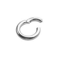 Vente en gros personnalisée, fermoir porte-clés rond 14mm 16mm, petit collier, fermoirs à ressort en argent sterling 925