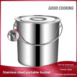 Bac à soupe droit épaissi en acier inoxydable, pot à soupe de grande qualité, pédale pour la cuisine - Product Image 2