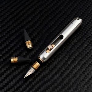 Hot-selling High-quality Metal Mini Ballpoint <b>Pen</b> Eternal <b>Pen</b> <b>Erasable</b> Writing Customizable logo Brass Suitable As a Gift - Product Image 2