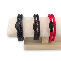 NFC Mode Coquille De Noix De Coco Bracelet En Cuir Boucle Magnétique 13.56MHZ RFID Contrôle D'accès Smart Hôtel Bracelet D'affaires OEM/ODM