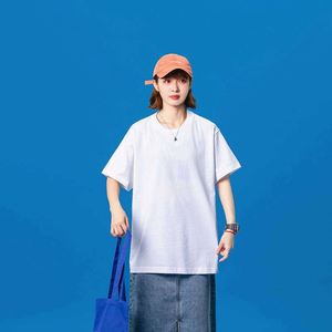 Custom Logo230gsm Oversized Printed T-shirt 100% Cotton Loose Sleeve Men's T-shirt - Product Image 6