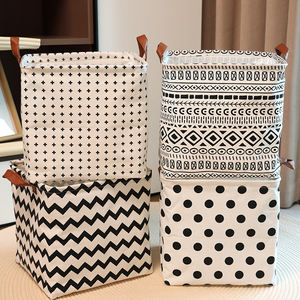 Kingwillow contenitore in tessuto per uso domestico panno sporco e giocattolo di stoccaggio con manico in corda di materiale pieghevole cesto della biancheria - Product Image 6