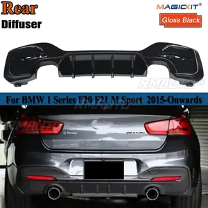 ดิฟฟิวเซอร์กันชนหลังสำหรับ BMW F20 F21 ซีรีส์ 1 M135i M140i ปี 2015-2018 สปลิตเตอร์หลัง สปอยเลอร์สีดำเงา อะไหล่ตกแต่งภายนอกรถยนต์ - Product Image 1