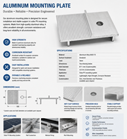 Accessoires de support solaire, blocs de support pour modules photovoltaïques, plaques de bordure, alliage d'aluminium, pour carport intermédiaire sur toit