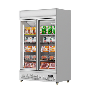 One-stop Custom Food Storage Three Doors Display Cooler Fridge Commercial Freezer <b>Refrigerator</b> HR-1400LDM Display Freezers and R - Product Image 2