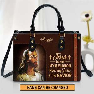 Bolso de Pu personalizado Jesús es mi Señor y mi Salvador para mujer, regalos religiosos, bolso cruzado POD Dropship para mujer - Product Image 2