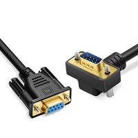 Cable Serial RS232 DB9 Macho/Hembra Personalizado, Conductor de Cobre Puro, Certificado CE FCC ROHS, Conectores Rectos/en Ángulo para