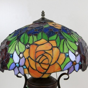 LongHuiJing Eco-Friendly Modern Flexible Simple Classic European 16-Inch Dome Stained Glass LED Adjustable Decorative Table Lamp - Product Image 5