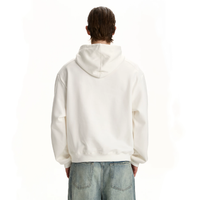 Sweat à capuche oversize de style tendance en coton 100% de haute qualité avec broderie 3D et transfert thermique, couleur unie, logo personnalisé OEM pour hommes