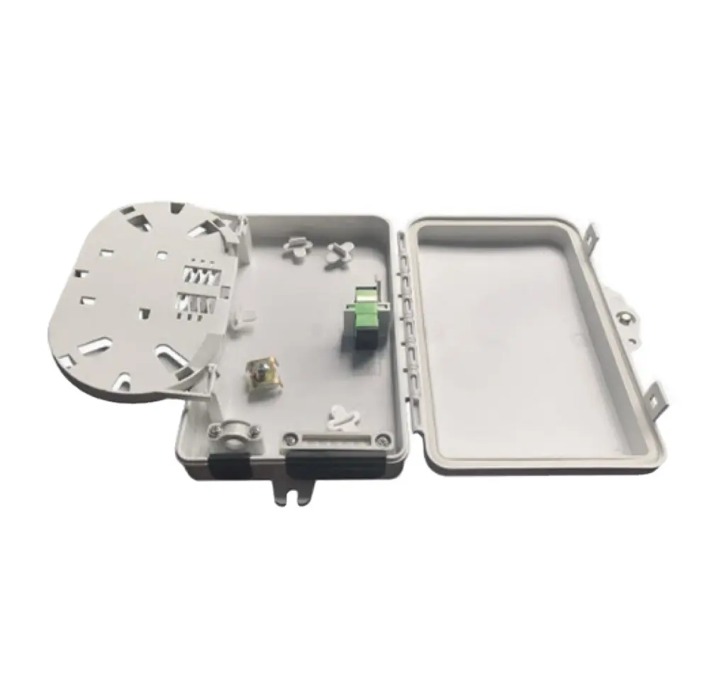 2 pcs SC/UPC or SC/APC Fiber Distribution box Light Grey for FTTH, PON ,OBD Cabling system