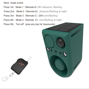 Repelente Ultrasónico Solar con Sonidos de Advertencia de 129 dB, Resistente al Agua IP65, Sensor Infrarrojo, Luz LED Intermitente Roja/Azul, para Diversos Animales Salvajes - Product Image 6