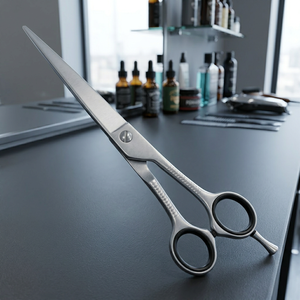 Ciseaux de coiffure professionnels en acier inoxydable à haute teneur en carbone, lame affûtée, manche long, pour droitiers, ciseaux à effiler les cheveux - Product Image 3