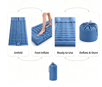 Matelas Gonflable Double pour Camping, Tente, Super Élastique, Composite, pour Voyages en Plein Air
