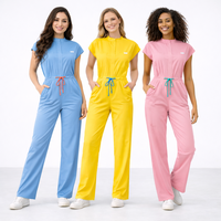 Combinaisons médicales chirurgicales pour femmes avec poches, uniforme d'infirmière en spandex doux, ensemble pour hôpital, dentiste, fournisseur en gros OEM