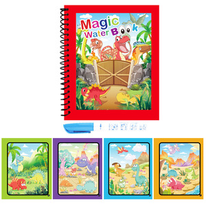 Vente en gros de livres d'images à colorier à l'eau magique pour enfants graffiti réutilisables livres d'aquarelle avec stylos - Product Image 2