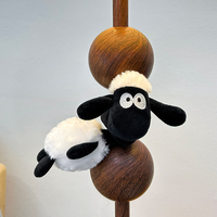 Boneka Hewan Leher Panjang yang Dapat Digantung, Pengikat Tirai, Mainan Berbunyi, Boneka Beruang Rubah untuk Dipeluk, Dekorasi Tas Serbaguna, Ornamen Plush
