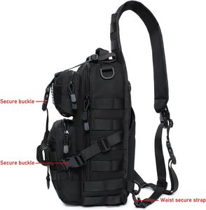 กระเป๋าเป้สะพายข้างแบบยุทธวิธี รุ่น Factory Tactical Sling Bag  กระเป๋าคาดอกแบบสะพายไหล่  กระเป๋าคาดหน้าอก  ปิดด้วยซิป  ความจุขนาดใหญ่  ป้องกันการโจรกรรม  ทำจากผ้าเดนิม - Product Image 3