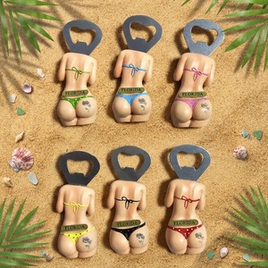 Vente en gros transfrontalière de souvenirs touristiques artisanaux de Floride, États-Unis, aimants de réfrigérateur en résine peinte. - Product Image 6