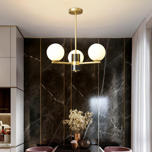 Lustre suspendu rond en <span class=keywords><strong>verre</strong></span> moderne Tyson, hauteur réglable, lampe suspendue en métal <span class=keywords><strong>pour</strong></span> hôtel, villa, maison, salon, chambre à coucher - Product Image 4