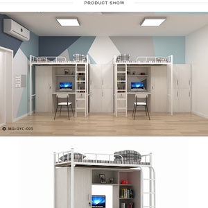 School Furniture Metal School <b>Double</b> Bed, Dormitory Bed, Steel <b>Bunk</b> Bed - Product Image 4