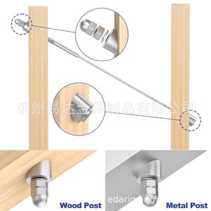 Kit de Protección para Cables de Acero Inoxidable 1/8 T316 para Postes de Metal y Madera, Funda Protectora Duradera, Combinación de Arandelas Angulares - Product Image 2