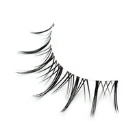 Cils 3D vegan faits à la main, marque privée, vente en gros, emballage invisible, bande transparente, cils naturels, effet 3D