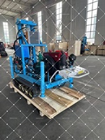Mini-foreuse mobile pour puits d'eau artésienne, petite machine de forage motorisée avec pompe, profondeur max. 300m